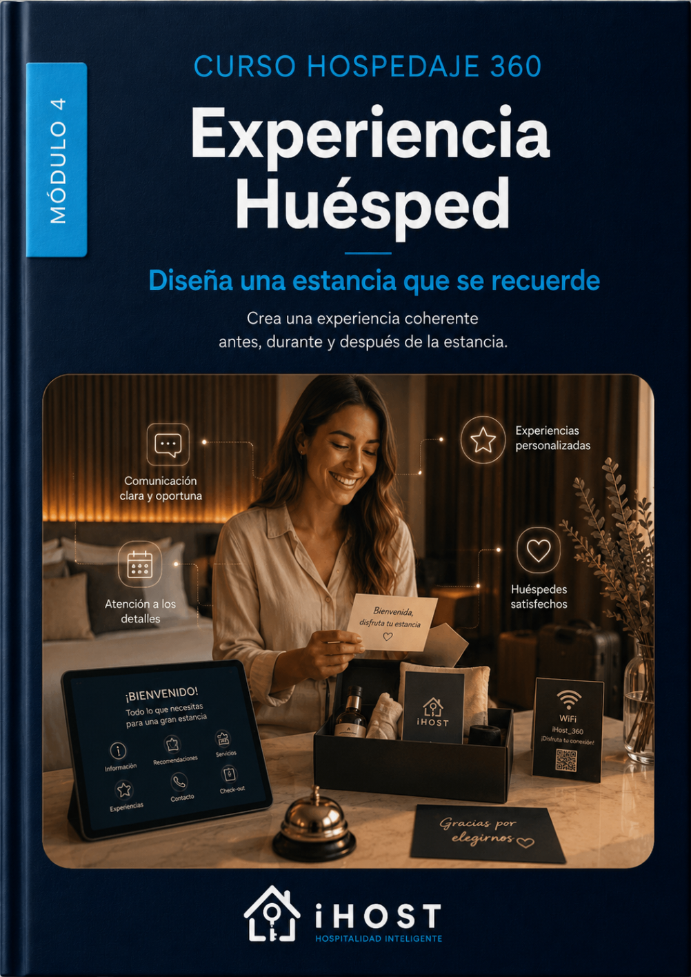 Portada del módulo 4 Experiencia Huésped del curso Hospedaje 360
