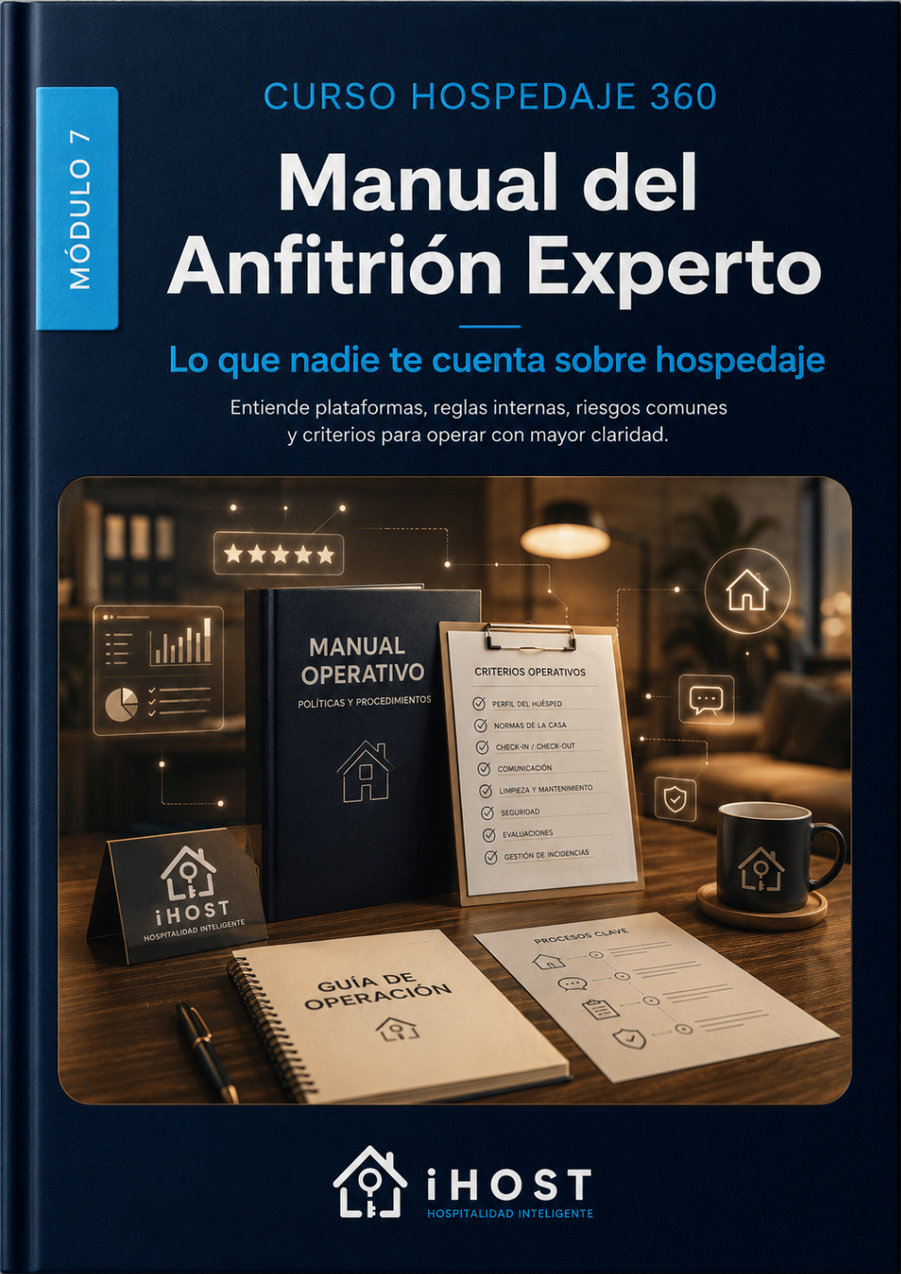 Portada ilustrativa del módulo 7 Manual del Anfitrión Experto del curso Hospedaje 360