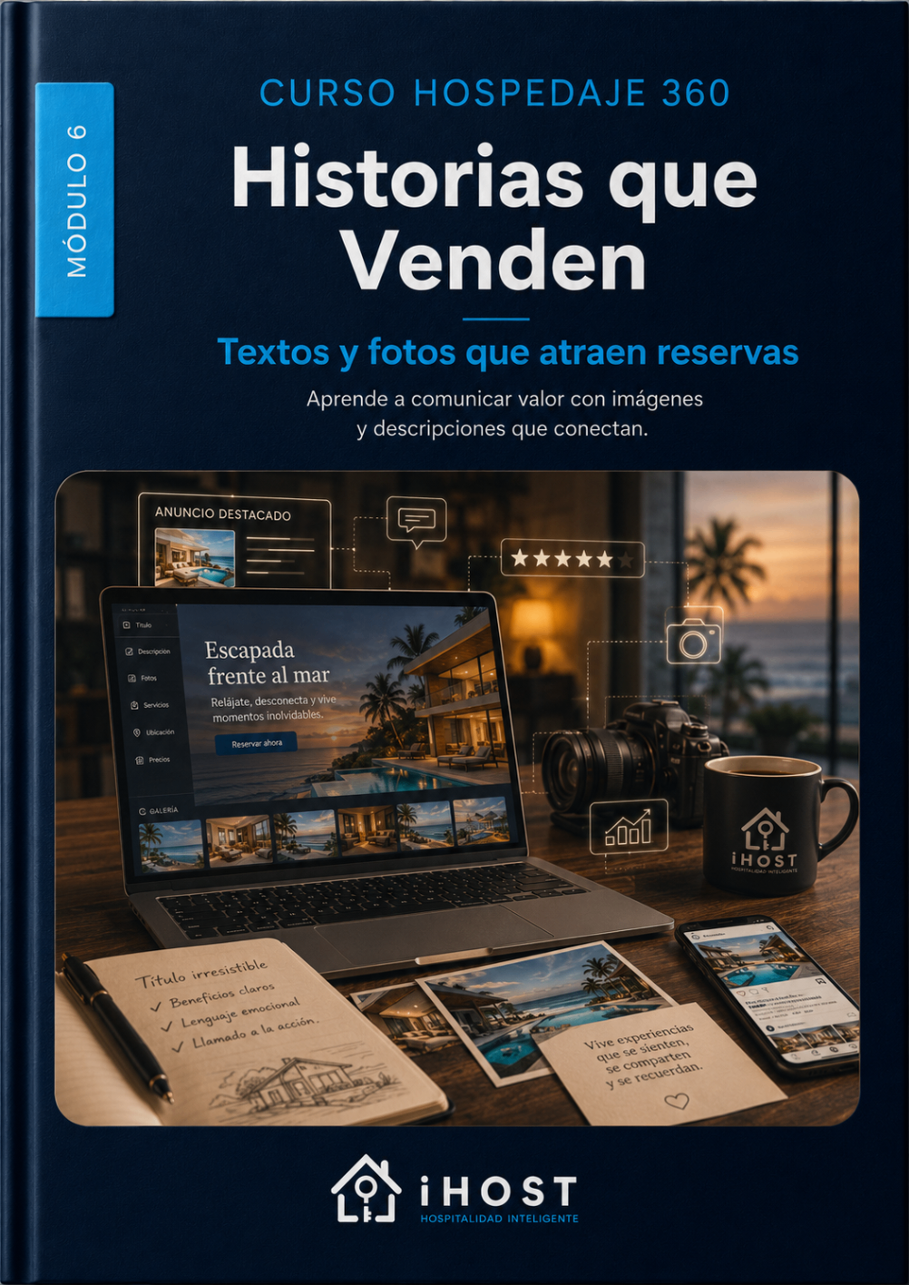 Portada del módulo 6 Historias que Venden del curso Hospedaje 360